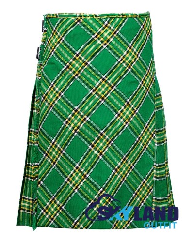 Irish Heritage Tartan Kilt – 8 Yard Traditional Scottish Kilt with Bias Apron
