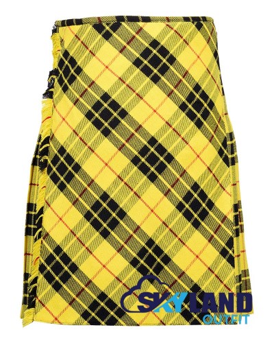 MacLeod of Lewis Tartan Kilt – 8 Yard Traditional Scottish Kilt with Bias Apron