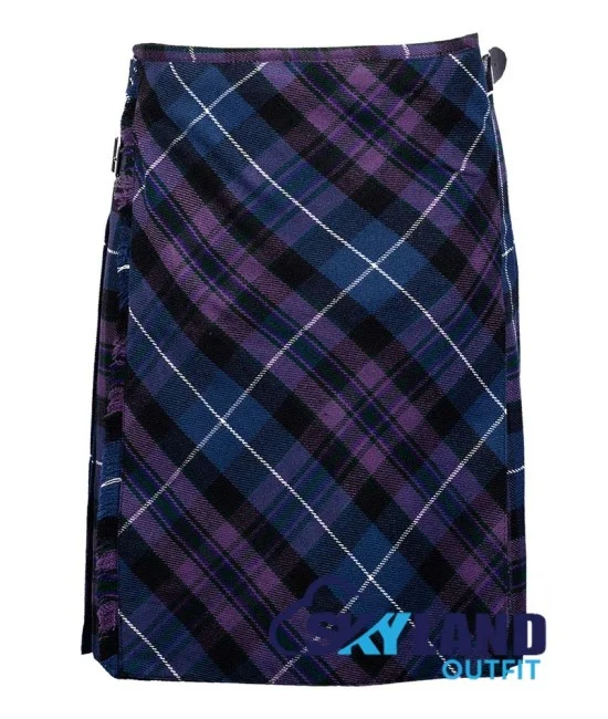 Pride of Scotland Tartan Kilt – 8 Yard Traditional Scottish Kilt with Bias Apron