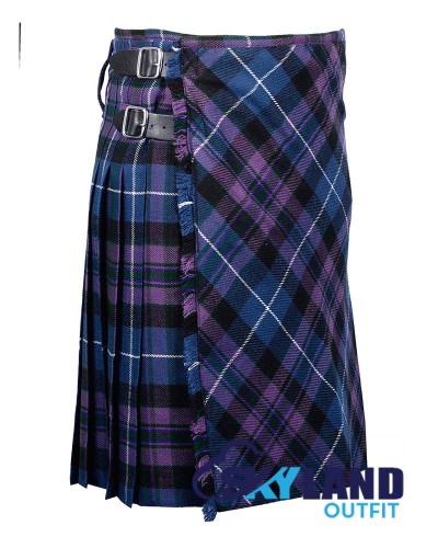 Pride of Scotland Tartan Kilt – 8 Yard Traditional Scottish Kilt with Bias Apron