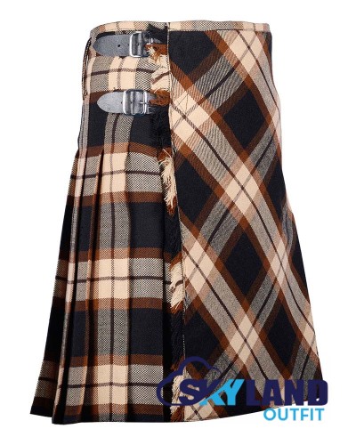 Rose Ancient Tartan Kilt – 8 Yard Traditional Scottish Kilt with Bias Apron