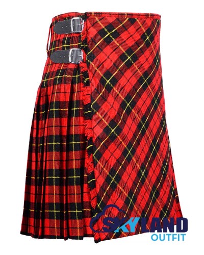 Wallace Tartan Kilt – 8 Yard Traditional Scottish Kilt with Bias Apron Wallace Tartan Kilt – 8 Yard Traditional Scottish Kilt with Bias Apron