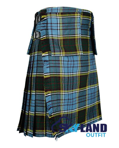 Anderson tartan Scottish 8-yard kilt with detachable pockets