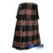 Black Stewart Scottish 8-yard tartan kilt with detachable pockets