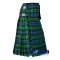 Campbell Ancient tartan Scottish 8-yard kilt with detachable pockets
