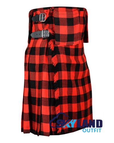 MacGregor Rob Roy Tartan Kilt | 8-Yard Scottish Kilt with Detachable Pockets