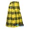 MacLeod of Lewis tartan Scottish 8-yard kilt with detachable pockets