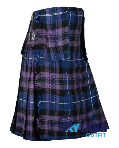 Pride of Scotland Tartan Kilt | 8-Yard Scottish Kilt with Detachable Pockets