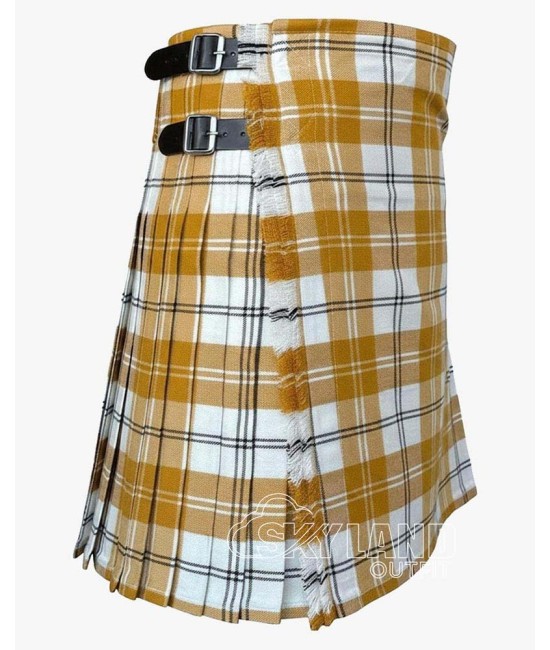 Ailsa Gold Tartan 8-Yard Kilt | Traditional Scottish Kilt for Men Ailsa Gold Tartan 8-Yard Kilt | Traditional Scottish Kilt for Men