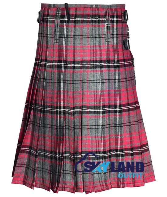 Ailsa Pink Tartan 8-Yard Kilt – Traditional Scottish Kilt for Men