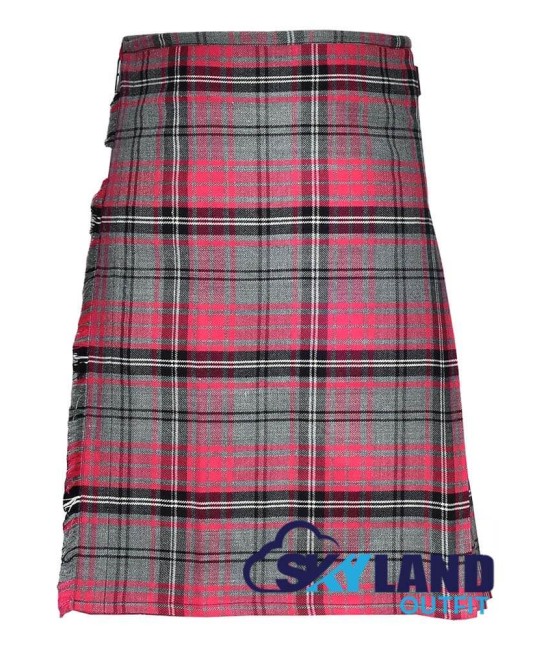 Ailsa Pink Tartan 8-Yard Kilt – Traditional Scottish Kilt for Men