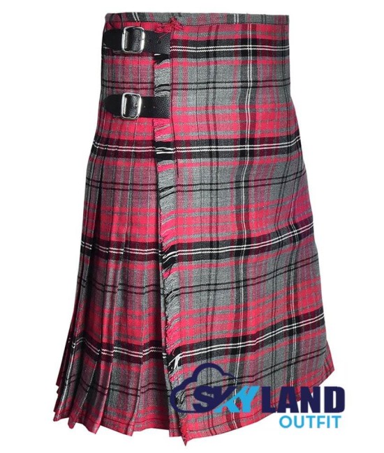 Ailsa Pink Tartan 8-Yard Kilt – Traditional Scottish Kilt for Men