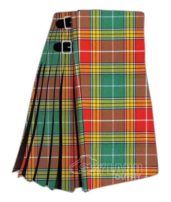 Buchanan Ancient Tartan 8 Yard Scottish Kilt | Traditional Highlander Kilts