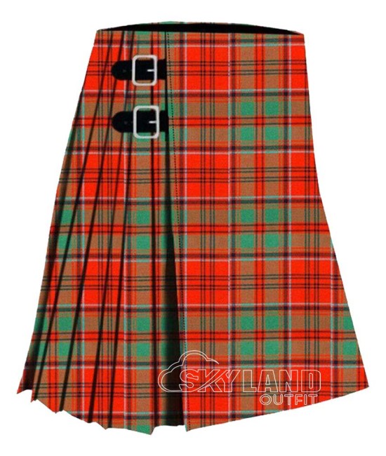 Grant Ancient Tartan 8 Yard Scottish Kilt Traditional Highlander Kilts