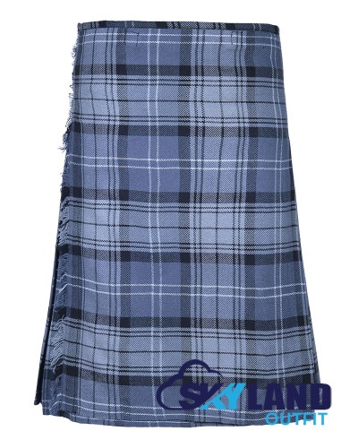 Hamilton Grey Tartan 8 Yard Kilt - Clan Hamilton Formal Wool Kilts