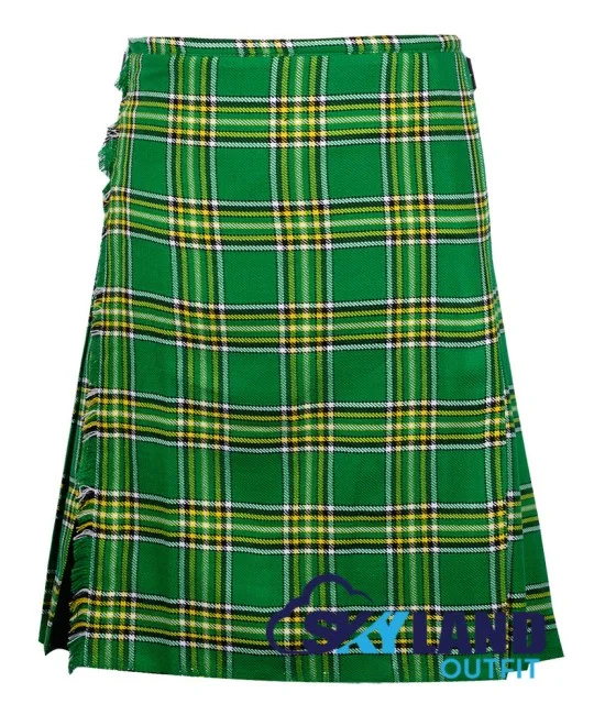 Irish Heritage Tartan Scottish 8 Yard Kilt Traditional Highlander Kilts Irish Heritage Tartan Scottish 8 Yard Kilt Traditional Highlander Kilts
