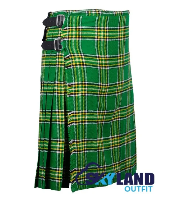 Irish Heritage Tartan Scottish 8 Yard Kilt Traditional Highlander Kilts Irish Heritage Tartan Scottish 8 Yard Kilt Traditional Highlander Kilts