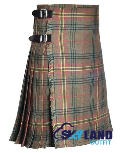 Kennedy Weathered Tartan 8-Yard Kilt - Traditional Scottish Kilts