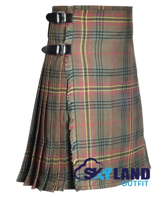 Kennedy Weathered Tartan 8-Yard Kilt - Traditional Scottish Kilts Kennedy Weathered Tartan 8-Yard Kilt - Traditional Scottish Kilts