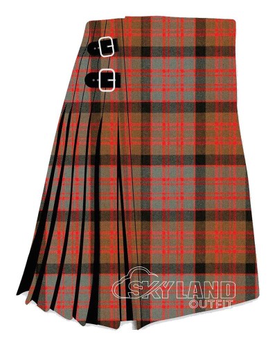 MacDonald Weathered Tartan 8 Yard Kilt - Clan Donald Sea-Aged Wool Kilts