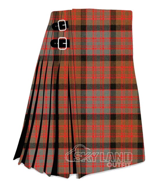 MacDonald Weathered Tartan 8 Yard Kilt - Clan Donald Sea-Aged Wool Kilts