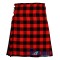 Red, Black Rob Roy Tartan Scottish 8 Yard Kilt Traditional Highlander Kilts