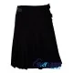 Solid Black Tartan Scottish 8 Yard Kilt Traditional Highlander Kilts Solid Black Tartan Scottish 8 Yard Kilt Traditional Highlander Kilts