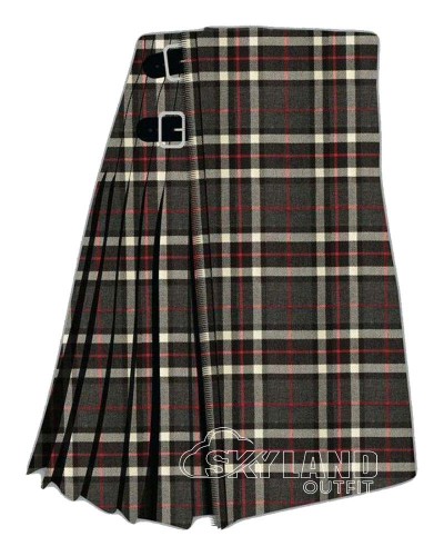 Thompson Grey Tartan 8 Yard Kilt – Traditional Scottish Clan Kilt