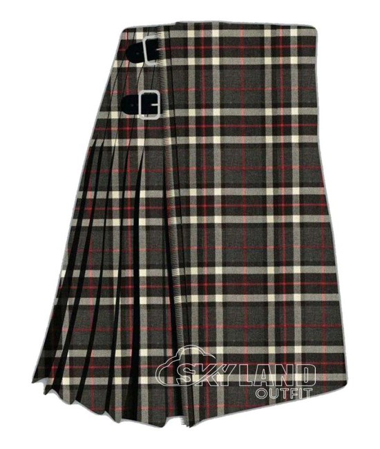 Thompson Grey Tartan 8 Yard Kilt – Traditional Scottish Clan Kilt