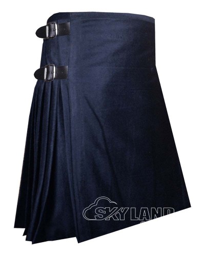 Black Wool Blazer Kilt - Men's Premium 8 Yard Kilts