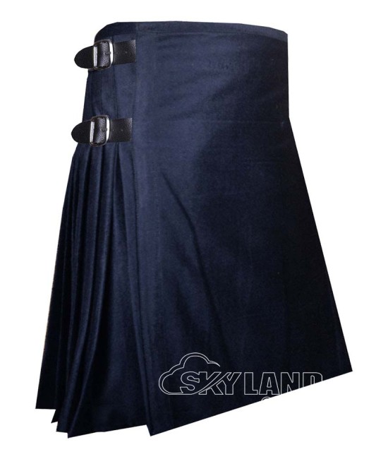 Black Wool Blazer Kilt - Men's Premium 8 Yard Kilts