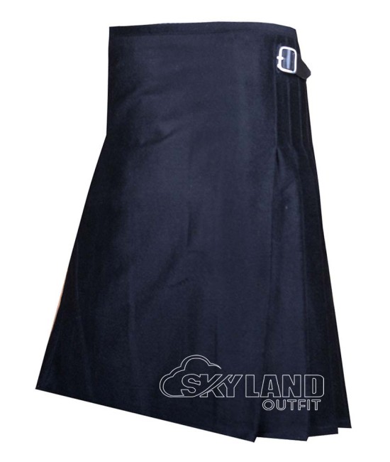 Black Wool Blazer Kilt - Men's Premium 8 Yard Kilts