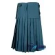 Smooking Blue Wool Scottish 8-Yard Kilt with 3 Detachable Pockets Smooking Blue Wool Scottish 8-Yard Kilt with 3 Detachable Pockets