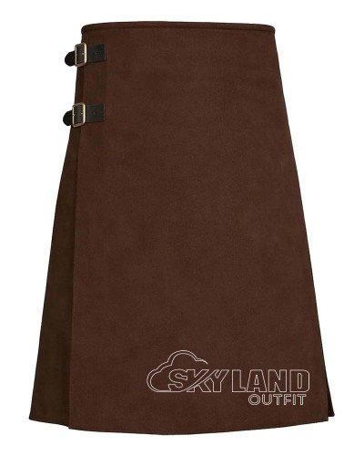 Brown Wool Blazer Kilt | Premium 8-Yard Scottish Kilt