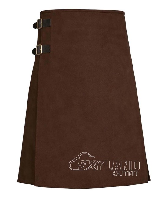 Brown Wool Blazer Kilt | Premium 8-Yard Scottish Kilt