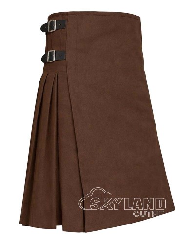 Brown Wool Blazer Kilt | Premium 8-Yard Scottish Kilt