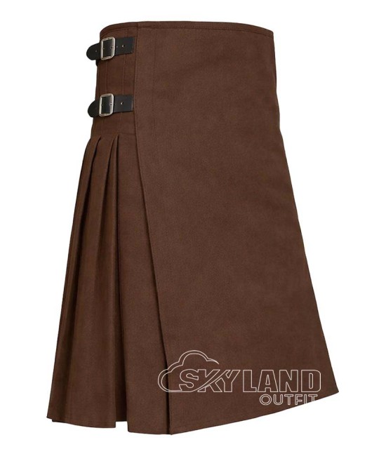 Brown Wool Blazer Kilt | Premium 8-Yard Scottish Kilt