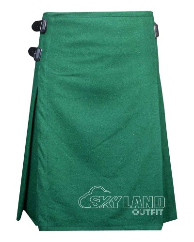 Forest Green Wool Blazer Kilt - Men's Premium 8 Yard Kilts