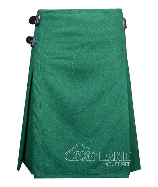Forest Green Wool Blazer Kilt - Men's Premium 8 Yard Kilts