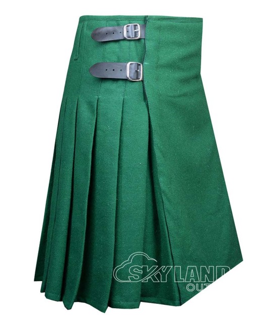 Forest Green Wool Blazer Kilt - Men's Premium 8 Yard Kilts