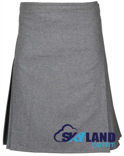Men's Premium Quality Blazer Grey Wool Kilt - Traditional 8-Yard Kilts