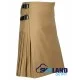 Men's Premium Quality Blazer Khaki Wool Kilt - Traditional 8-Yard Kilts