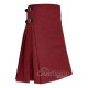 Maroon Wool 8-Yard Kilt | Premium Men's Hand-Tailored Scottish Kilt