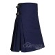 Navy Blue Wool 8-Yard Kilt | Premium Men's Hand-Tailored Scottish