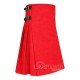 Red Wool 8-Yard Kilt | Premium Men's Hand-Tailored Scottish Kilt