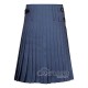Smoking Blue Wool 8 Yard Kilt - Traditional Scottish Wear