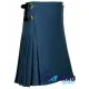 Men's Premium Quality Blazer Smoking Blue Wool Kilt - Traditional 8-Yard Kilts