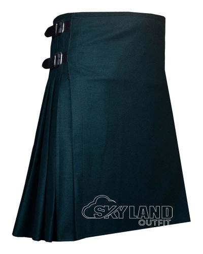 Solid Blue Wool 8-Yard Kilt | Premium Plain Men's Scottish Kilt