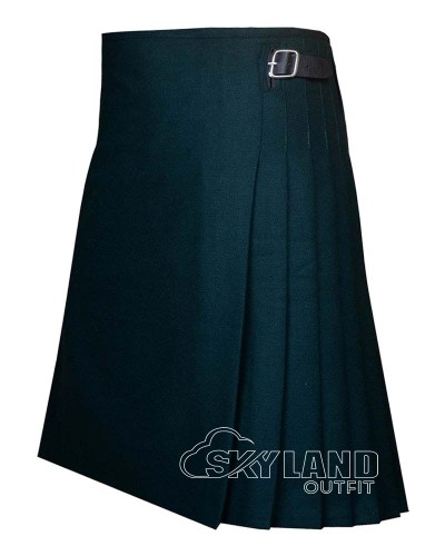 Solid Blue Wool 8-Yard Kilt | Premium Plain Men's Scottish Kilt