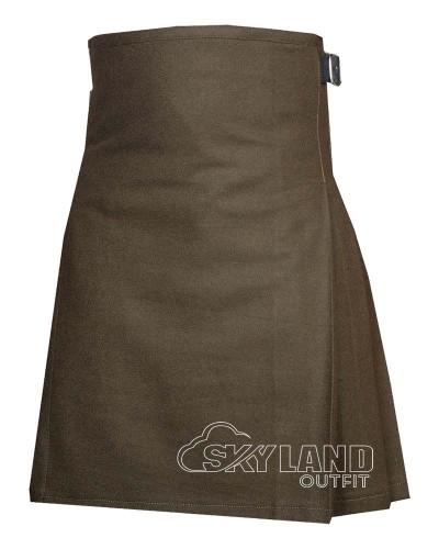 Tan Brown Wool 8 Yard Kilt | Traditional Highland Kilts